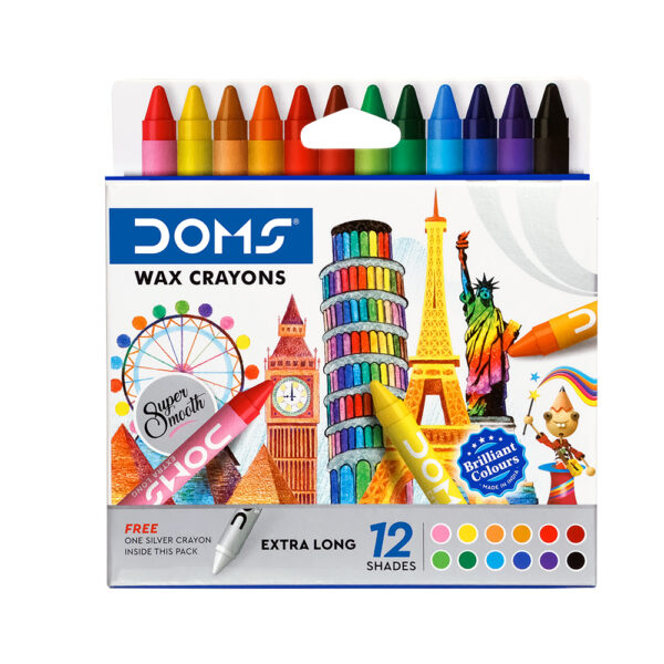 DOMS-Long-Wax-Crayons-12-Shades