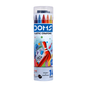 DOMS-Plastic-Crayons-14-Shades-Tin