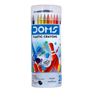 DOMS-Plastic-Crayons-28-Shades-Tin