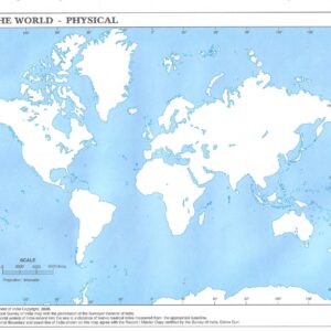 World Physical Map for Project Work