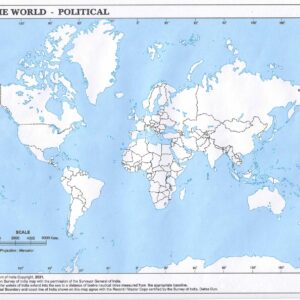 World Political Outline map for Project Work