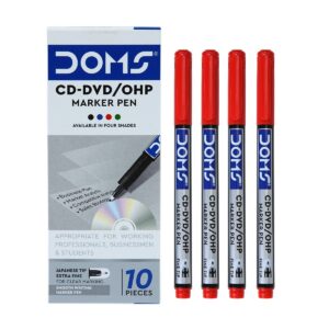 DOMS OHP CD DVD Permanent Marker Pen Red