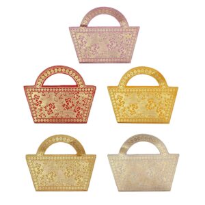 Designer Ethnic Basket with Handle Money And Shagun Envelopes for Weddings, Birthdays and Various other Occasions