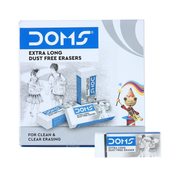 Doms Non-Toxic Dust Free Extra Long Eraser Box