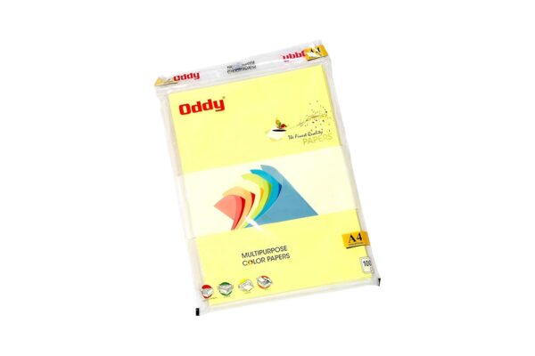 Oddy A4 Size Fluorescent Paper Yellow