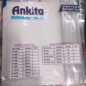 A4 -Size Ankita Transparent Stick File/Strip File