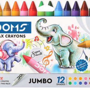 DOMS Long Jumbo Wax Crayons 12 & 24 Shades