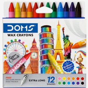 DOMS Extra Long Wax Crayons in 12 & 16 & 24 Shades