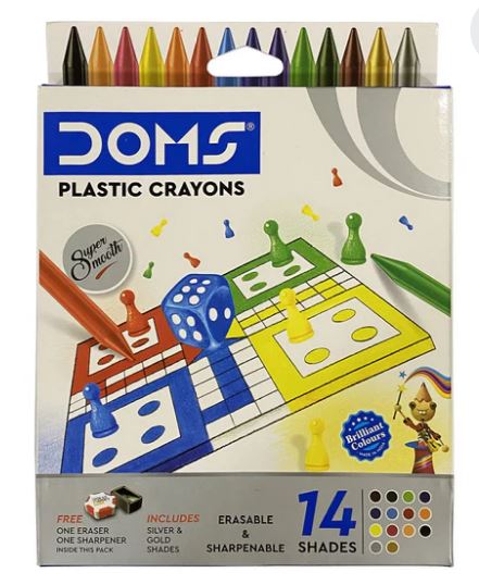 Doms plastic crayons 14 shades