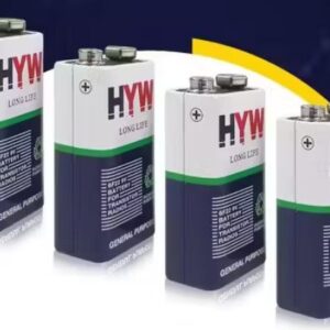 9 Volt HYW Long Life Battery with 2 Connector hole for Craft Projects