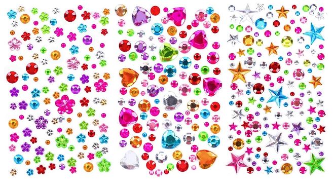 Self-Adhesive Gem & Multicolor Ston & Pearl Sticker