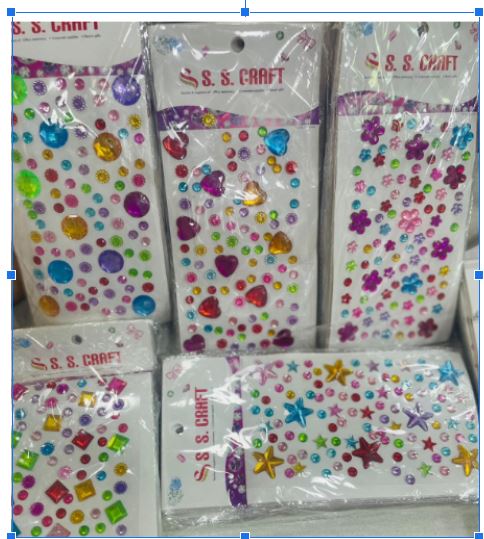 Self-Adhesive Gem & Multicolor Ston & Pearl Sticker1