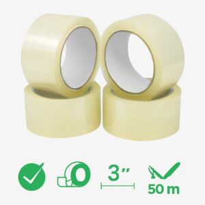 3-inch Transparent Cello Tape Dispenser Size (50 mtr)